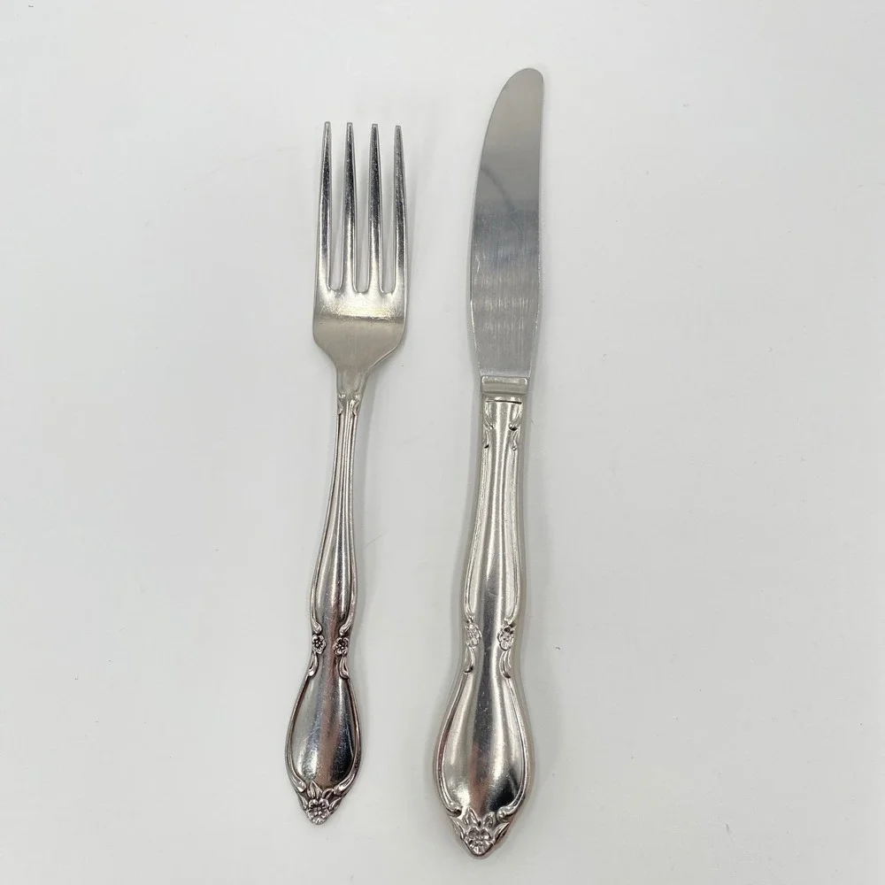 Oneida Community Stainless Chateau Youth‎ Dinner Fork Knife Silverware Utensil